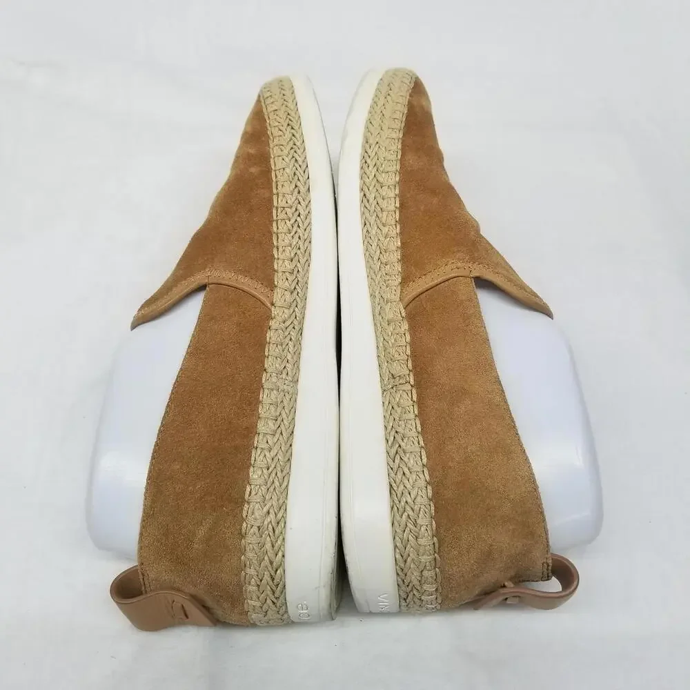 Vince Suede‎ Leather Espadrille Slip-On Loafers Womens 8.5 M Camel Brown